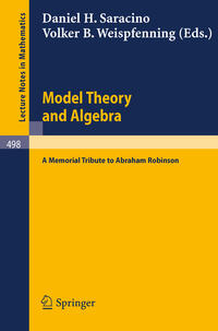 Vorderes Coverbild Model Theory and Algebra