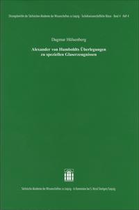 Vorderes Coverbild Alexander von Humboldts Überlegungen zu speziellen Glaserzeugnissen