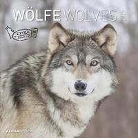 Vorderes Coverbild Alpha Edition - Wölfe 2025 Broschürenkalender, 30x30cm, Wandkalender mit Platz für Notizen und Termine, beeindruckende Motive von Wölfen, Monatsübersicht und Ferientermine DE/AT/CH