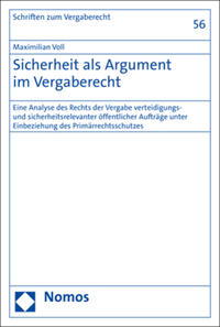Vorderes Coverbild Sicherheit als Argument im Vergaberecht