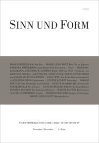 Vorderes Coverbild SINN UND FORM 6/2022