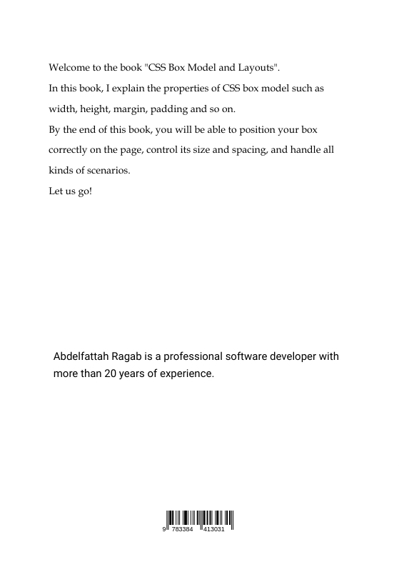 Rückseitencover CSS Box Model and Layouts