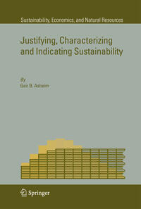 Vorderes Coverbild Justifying, Characterizing and Indicating Sustainability