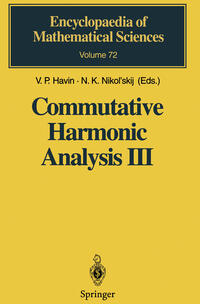 Vorderes Coverbild Commutative Harmonic Analysis III