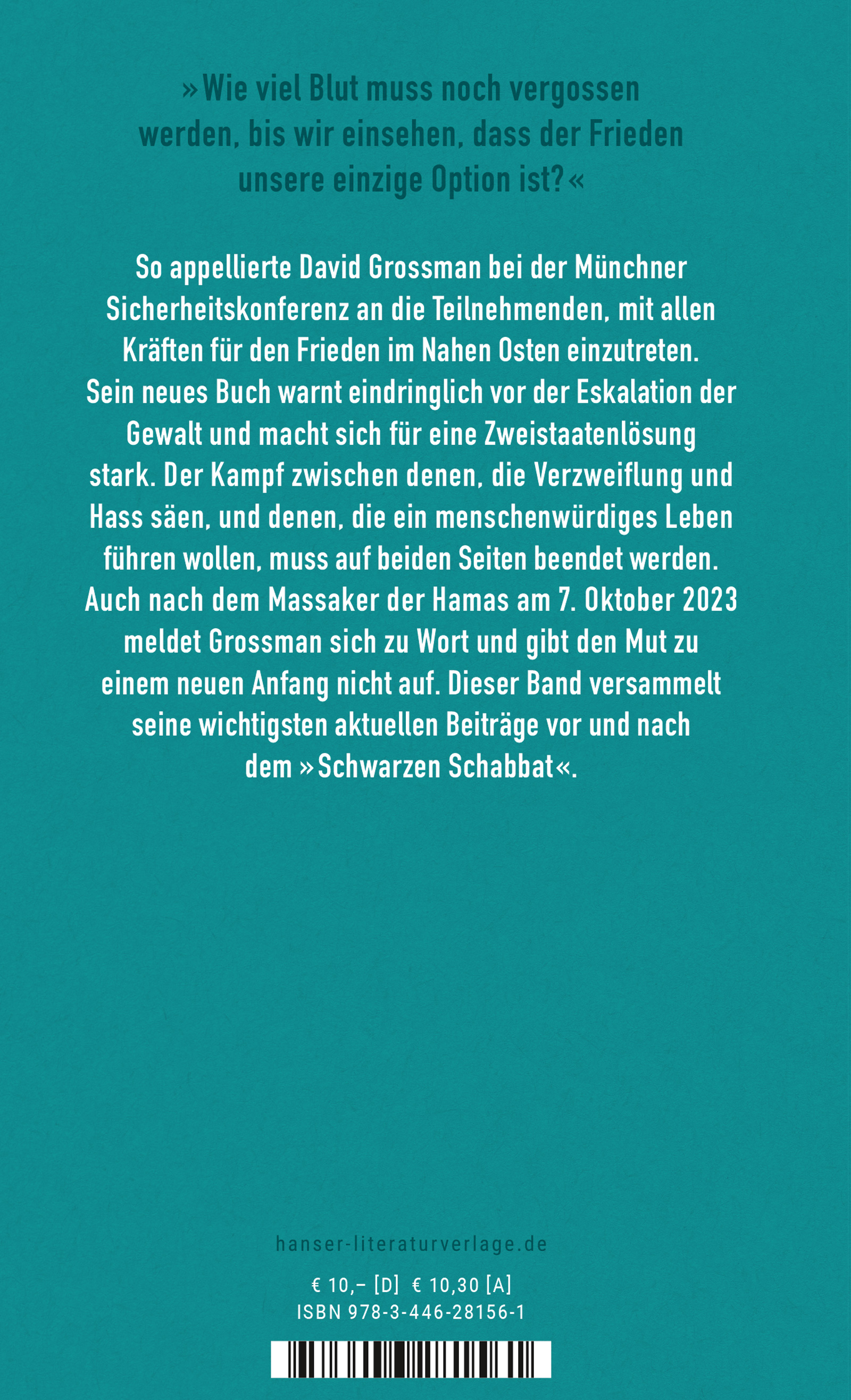 Beispielinhalt (Bild) Frieden ist die einzige Option