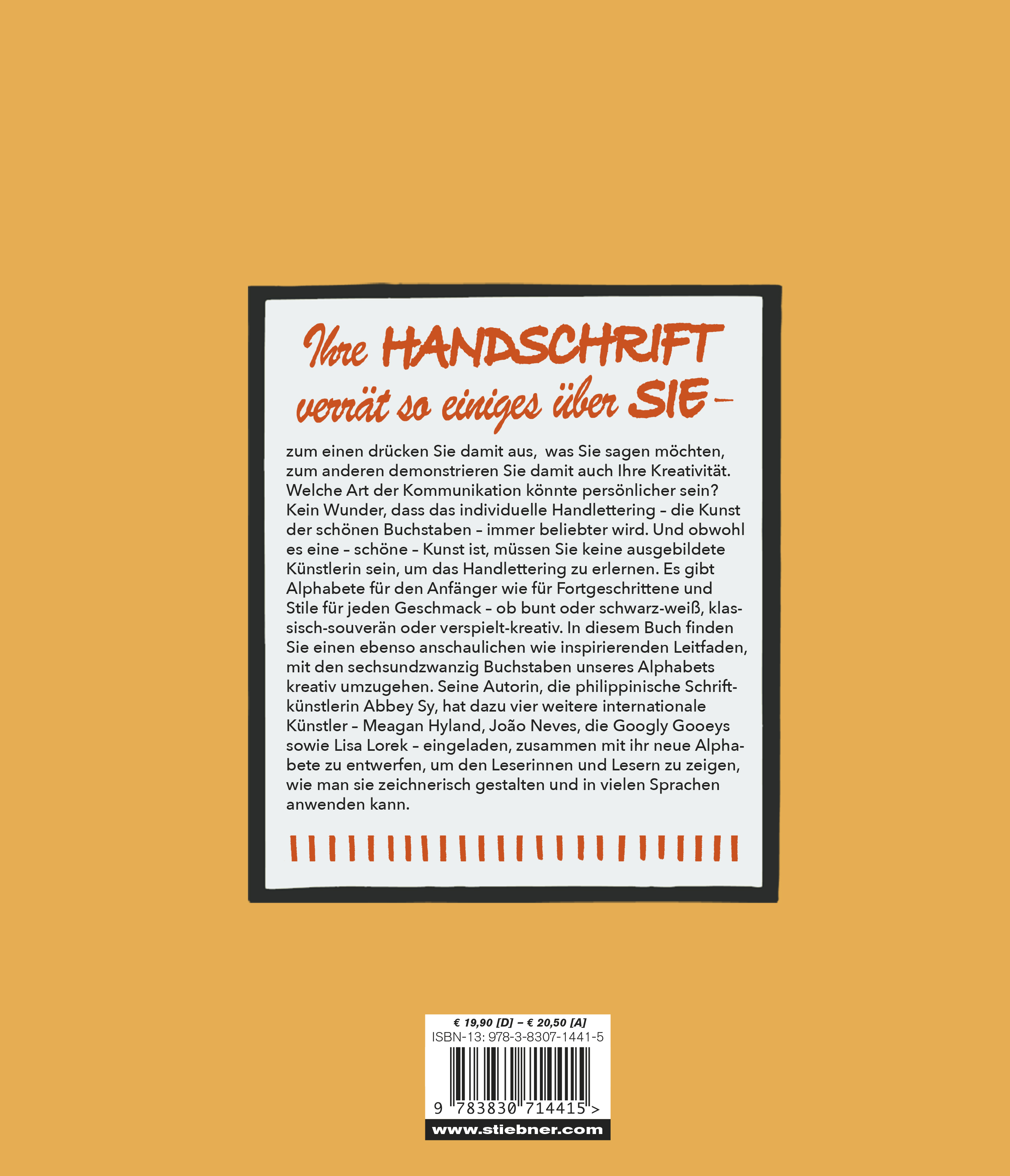 Rückseitencover Hand Lettering A–Z