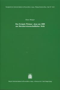 Vorderes Coverbild Das Ereignis Weimar-Jena um 1800 aus literaturwissenschaftlicher Sicht