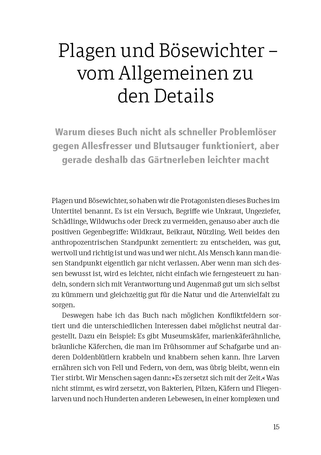 Beispielinhalt (Bild) Friede den Maulwürfen!