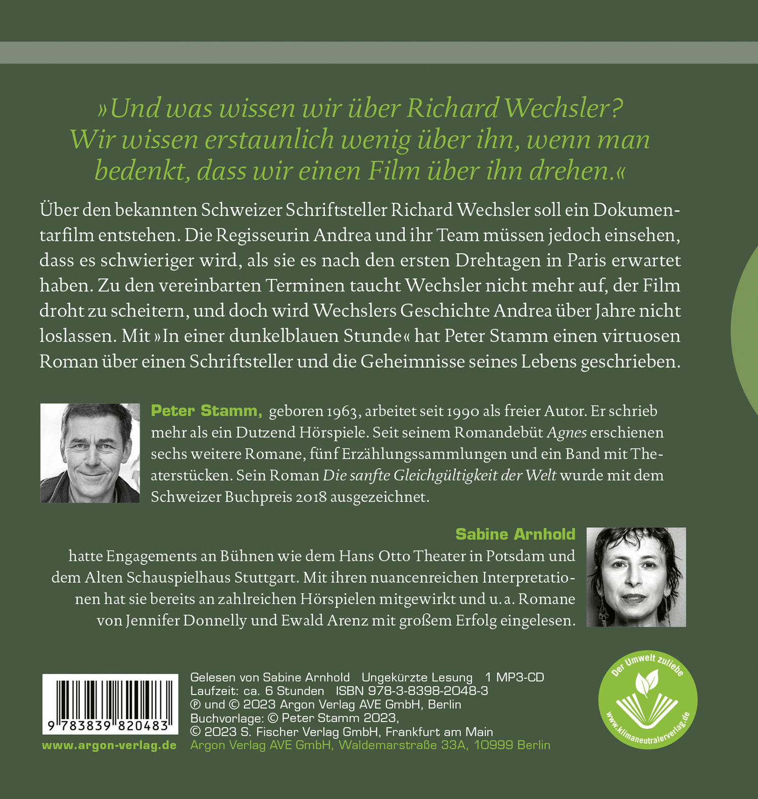 Rückseitencover In einer dunkelblauen Stunde