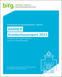 Vorderes Coverbild BARMER Krankenhausreport 2023