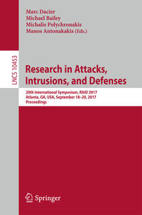Vorderes Coverbild Research in Attacks, Intrusions, and Defenses
