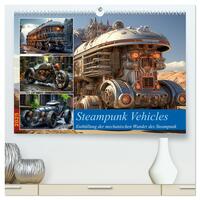 Vorderes Coverbild Steampunk Vehicles (hochwertiger Premium Wandkalender 2025 DIN A2 quer), Kunstdruck in Hochglanz