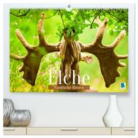 Vorderes Coverbild Elche: Nordische Riesen (hochwertiger Premium Wandkalender 2025 DIN A2 quer), Kunstdruck in Hochglanz