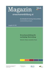 Vorderes Coverbild Erwachsenenbildung für nachhaltige Entwicklung