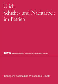 Vorderes Coverbild Schicht- und Nachtarbeit im Betrieb