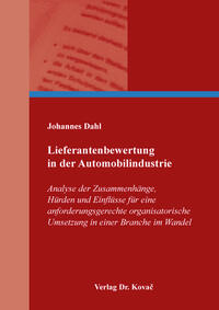 Vorderes Coverbild Lieferantenbewertung in der Automobilindustrie