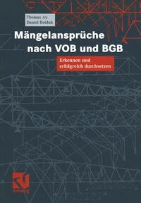 Vorderes Coverbild Mängelansprüche nach VOB und BGB