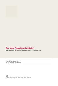 Vorderes Coverbild Der neue Registerschuldbrief