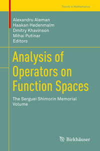 Vorderes Coverbild Analysis of Operators on Function Spaces