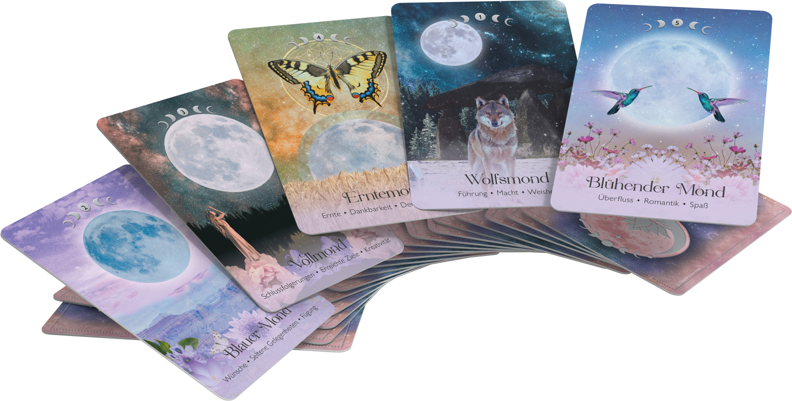 Beispielinhalt (Bild) Lunar Magic Orakel - 40 Mondorakel-Karten mit Booklet