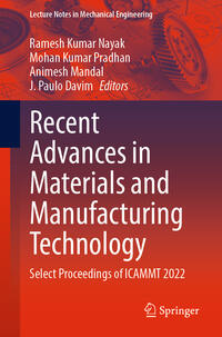 Vorderes Coverbild Recent Advances in Materials and Manufacturing Technology