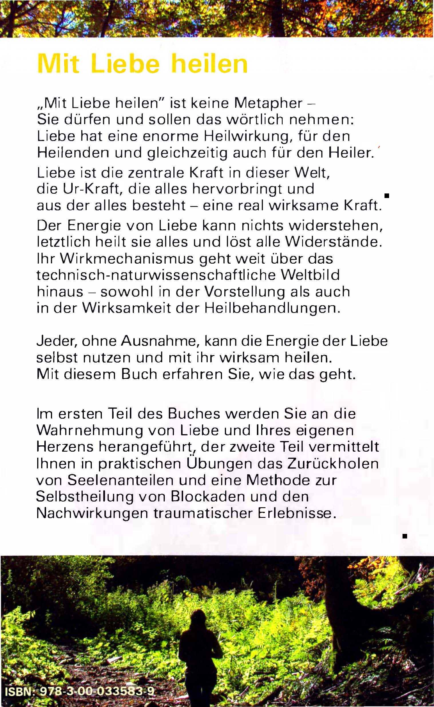 Rückseitencover Mit Liebe heilen