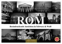 Vorderes Coverbild ROM - Ansichten in Schwarz und Weiß (Wandkalender 2025 DIN A3 quer), CALVENDO Monatskalender