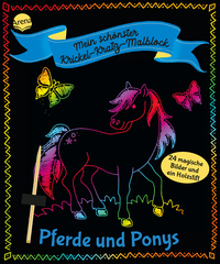 Vorderes Coverbild Mein schönster Krickel-Kratz-Malblock. Pferde und Ponys