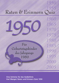 Vorderes Coverbild Raten und Erinnern Quiz 1950
