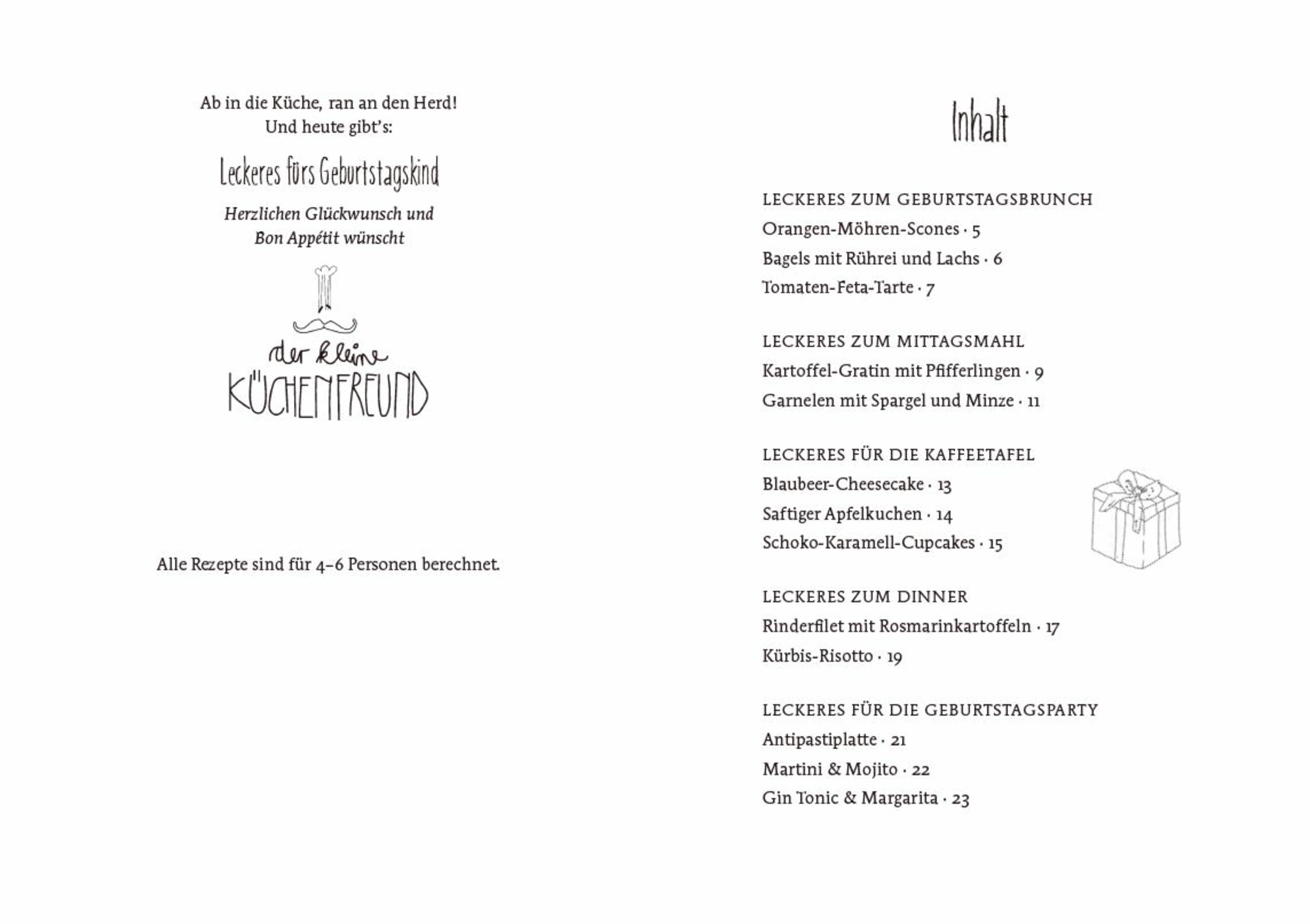Beispielinhalt (Bild) Alles Leckere zum Geburtstag