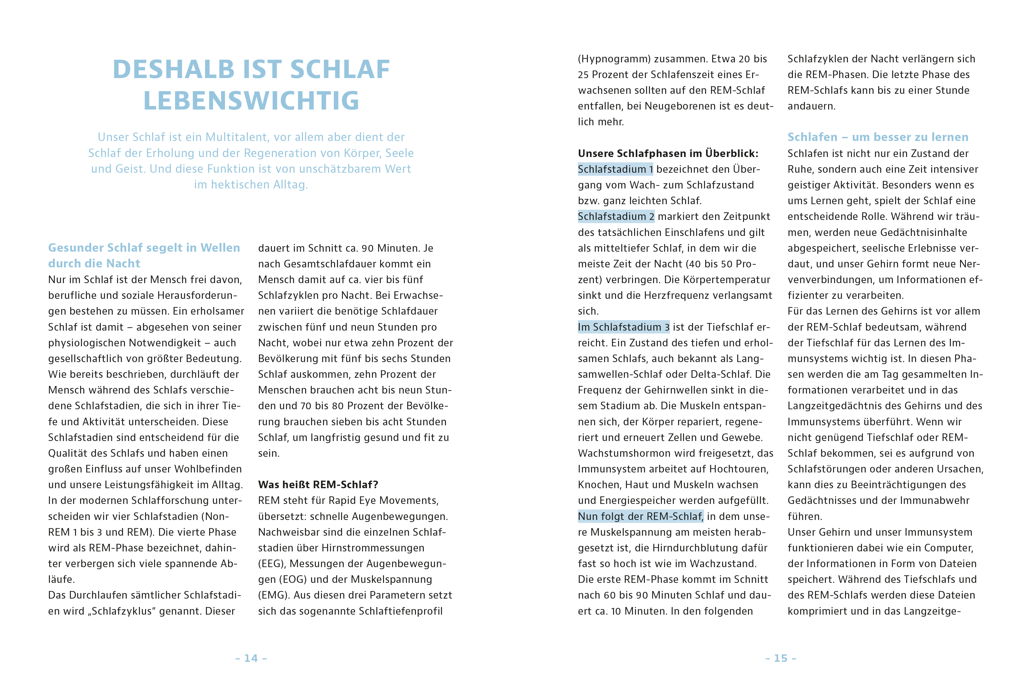 Beispielinhalt (Bild) Endlich besser schlafen