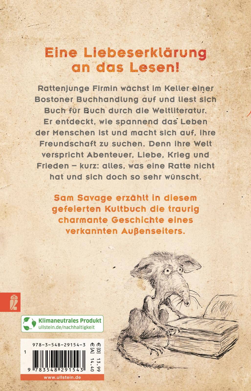 Rückseitencover Firmin - Ein Rattenleben