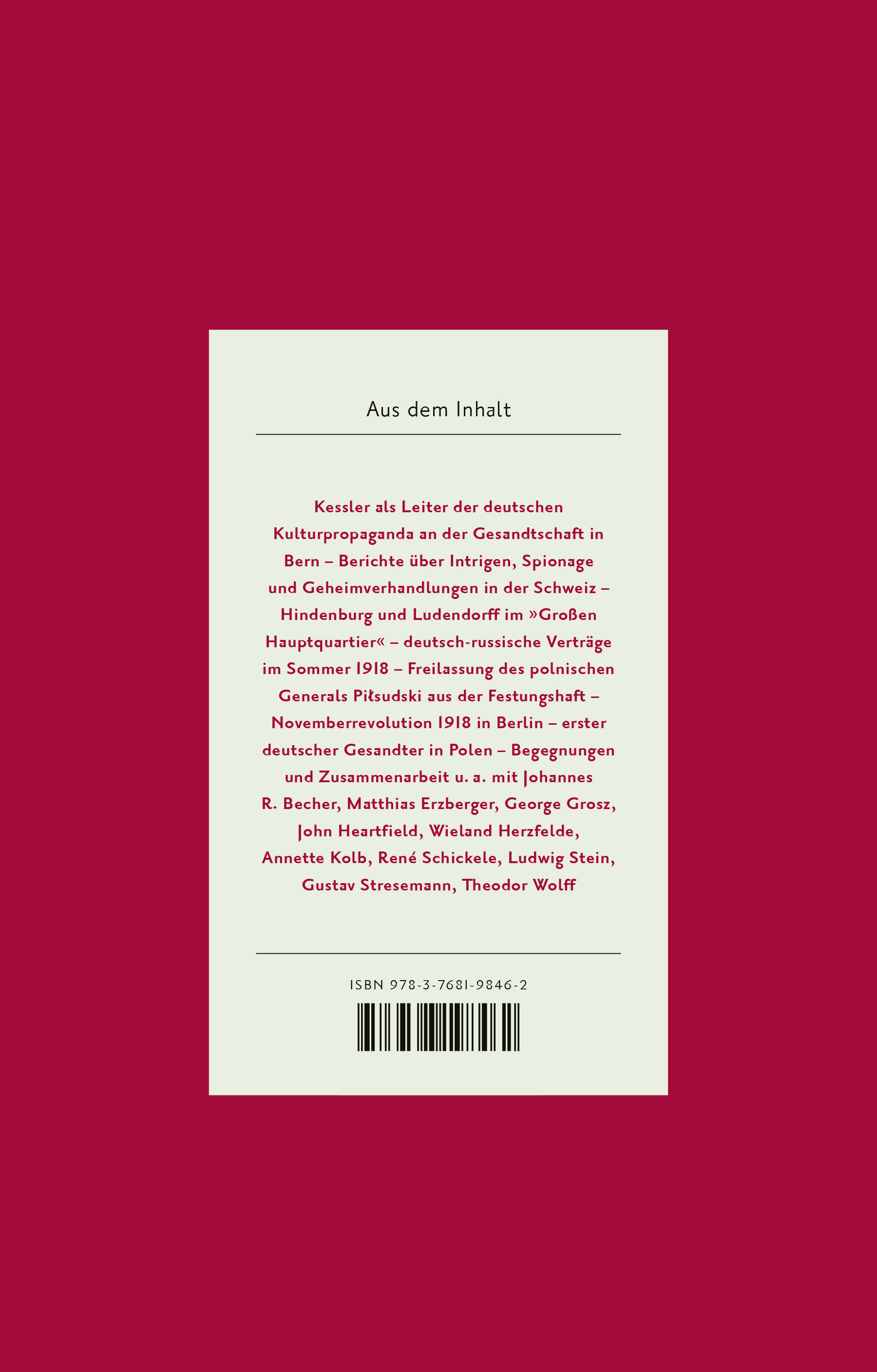 Rückseitencover Das Tagebuch (1880–1937), Band 6 (Das Tagebuch 1880-1937, Bd. 6)