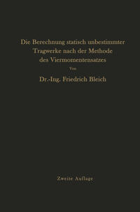 Vorderes Coverbild Die Berechnung statisch unbestimmter Tragwerke nach der Methode des Viermomentensatzes