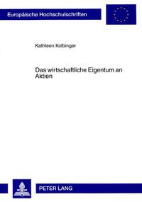 Vorderes Coverbild Das wirtschaftliche Eigentum an Aktien
