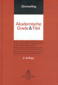 Vorderes Coverbild Akademische Grade und Titel
