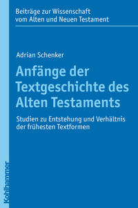 Vorderes Coverbild Anfänge der Textgeschichte des Alten Testaments