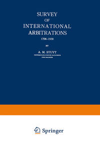 Vorderes Coverbild Survey of International Arbitrations 1794–1938
