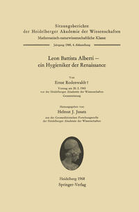 Vorderes Coverbild Leon Battista Alberti — ein Hygieniker der Renaissance