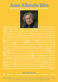 Vorderes Coverbild Juan Allende-Blin. Komponist und Musikchronist