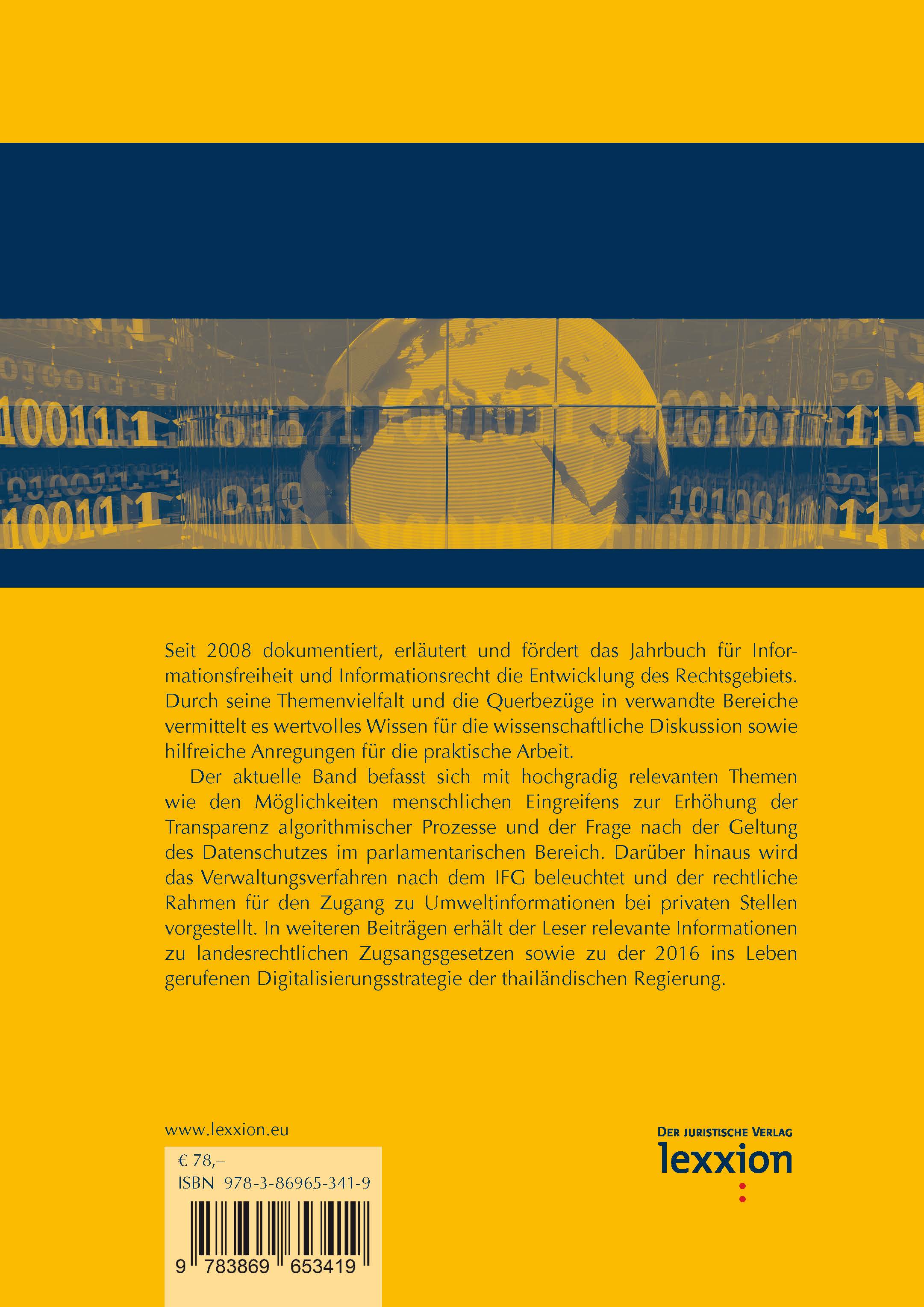 Rückseitencover Informationsfreiheit und Informationsrecht