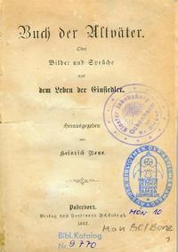 Vorderes Coverbild Heinrich Bone - Buch der Altväter