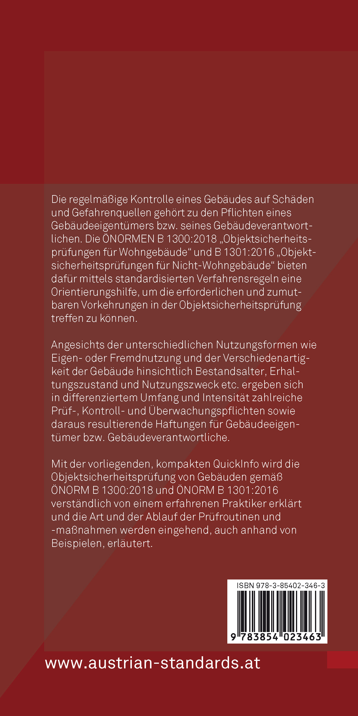 Rückseitencover Objektsicherheitsprüfungen in der Praxis