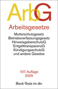 Vorderes Coverbild Arbeitsgesetze