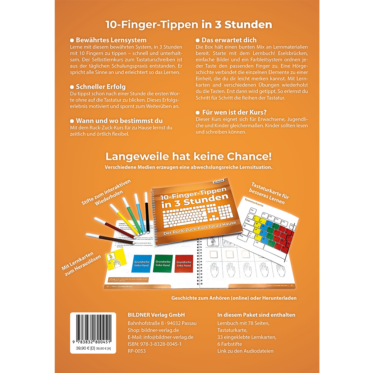 Rückseitencover 10-Finger-Tippen in 3 Stunden