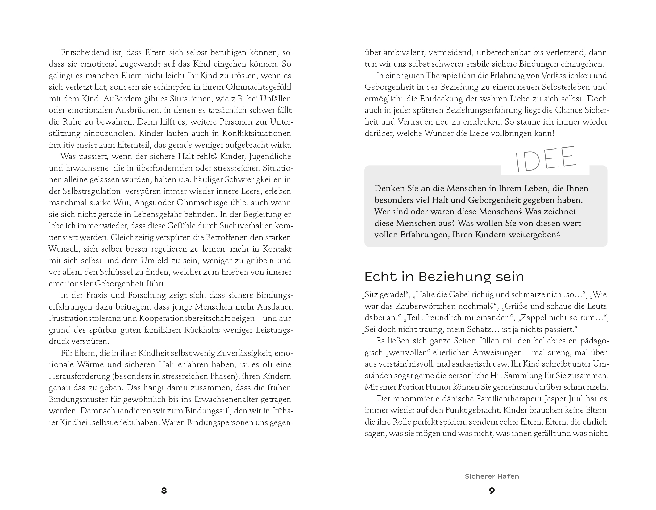 Beispielinhalt (Bild) Kindsein ohne Druck