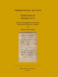 Vorderes Coverbild Gebetbuch (begonnen 1617)