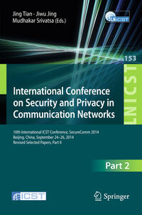 Vorderes Coverbild International Conference on Security and Privacy in Communication Networks