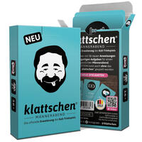 Vorderes Coverbild DENKRIESEN - klattschen® - Männerabend - SPIELKARTENKARTON "Das wahrscheinlich beste Trinkspiel aller Zeiten"