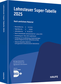 Vorderes Coverbild Lohnsteuer-Supertabelle 2025 inkl. Onlinezugang